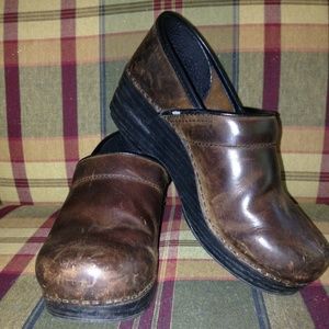 Dansko Professional Brown Oiled Leather Clogs